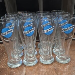 Blue Moon Pilsner Beer Glasses - 12, 16oz